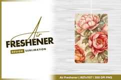 Vintage floral peony pattern air freshener png Product Image 1
