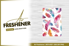 Watercolor feather pattern background air freshener png Product Image 1