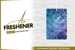 Ornate blue purple floral background texture air freshener Product Image 1
