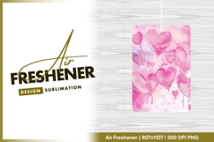 Watercolor pink hearts artistic background air freshener Product Image 1