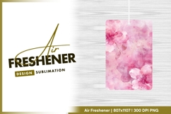 Pink floral watercolor background air freshener png Product Image 1