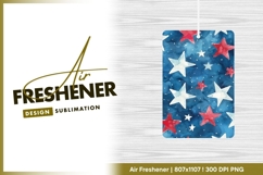 Watercolor stars on blue patriotic background air freshener Product Image 1