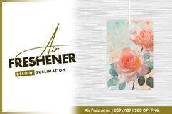 Watercolor style two pink roses artwork air freshener png Product Image 1