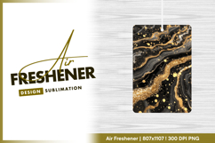 Black marble gold glitter abstract art Air Freshener Product Image 1