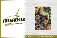 Colorful abstract pattern with sunbursts air freshener png Product Image 1