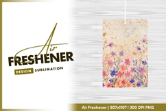 Watercolor flower field air freshener png Product Image 1