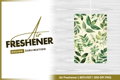 Green leaves watercolor seamless pattern air freshener png Product Image 1