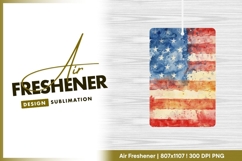 Watercolor american flag patriotic air freshener png Product Image 1