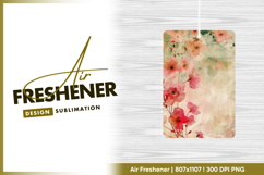 Pink floral illustration gentle textured Air Freshener Product Image 1