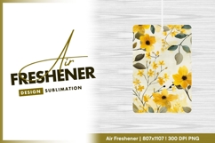 Watercolor floral pattern with yellow flowers air freshener Product Image 1