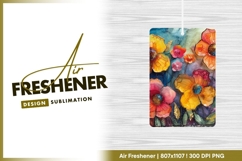 Colorful floral artwork with glitter accents air freshener Product Image 1