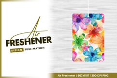 Watercolor flowers colorful seamless pattern air freshener Product Image 1