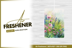 Watercolor flowers field fresh delicate air freshener png Product Image 1