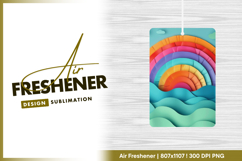 Paper rainbow over waves air freshener png Product Image 1