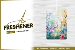 Watercolor floral meadow illustration air freshener png Product Image 1