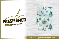 Christmas holiday watercolor pattern with air freshener png Product Image 1