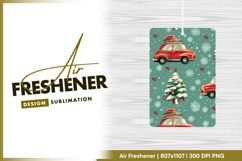 Seamless christmas cars and trees pattern air freshener png Product Image 1