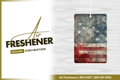 Distressed american flag patriotic grunge air freshener png Product Image 1