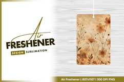 Vintage floral wallpaper sepia tones air freshener png Product Image 1