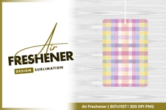 Pastel plaid pattern air freshener png Product Image 1