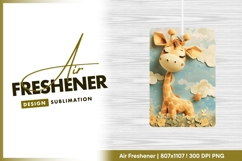 Cute giraffe illustration with clouds air freshener Product Image 1