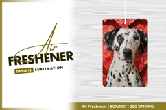 Dalmatian dog portrait with hearts background air freshener Product Image 1