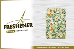 Floral watercolor pattern with orange air freshener png Product Image 1