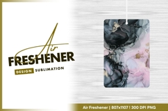 Abstract ink painting with gold accent air freshener png Product Image 1