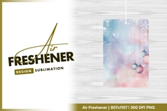 Watercolor christmas ornaments on pastel air freshener png Product Image 1