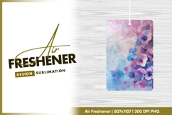 Watercolor pansies floral arrangement air freshener png Product Image 1