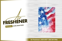 Watercolor american flag patriotic celebration air freshener Product Image 1