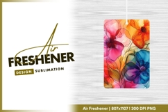Abstract floral watercolor painting air freshener png Product Image 1