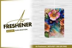 Alcohol ink flowers botanical floral art air freshener png Product Image 1