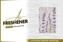 Lavender floral illustration on textured air freshener png Product Image 1