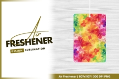 Vibrant floral watercolor rainbow air freshener png Product Image 1