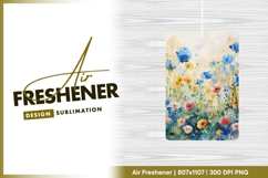 Watercolor wildflower meadow gentle air freshener png Product Image 1