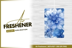 Blue floral background pattern air freshener png Product Image 1