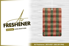 Rustic red green plaid christmas air freshener png Product Image 1