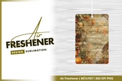Rustic autumn thanksgiving background air freshener png Product Image 1