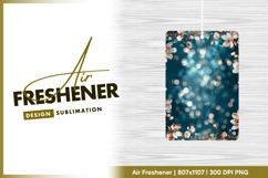 Elegant flowers on teal bokeh background air freshener Product Image 1