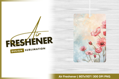 Pink poppies watercolor background air freshener png Product Image 1