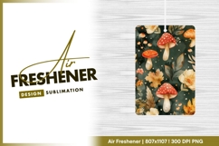 Watercolor mushroom and floral air freshener png Product Image 1
