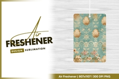 Vintage easter eggs and flowers air freshener png Product Image 1