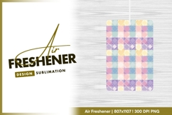 Pastel plaid seamless pattern air freshener png Product Image 1