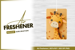 Cartoon giraffe paper art air freshener png Product Image 1
