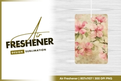 Delicate pink watercolor floral illustration air freshener Product Image 1