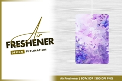 Purple floral watercolor background air freshener png Product Image 1