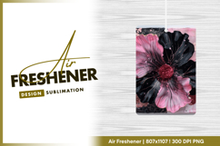 Pink and black floral art air freshener png Product Image 1