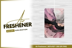 Pink black gold abstract fluid art air freshener png Product Image 1