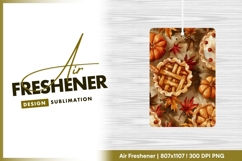 Autumnal Illustration of Pumpkin Pies air freshener Product Image 1